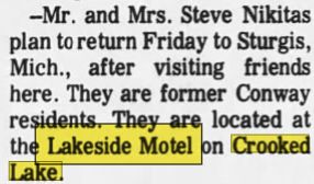 Lakeside Motel - July 1971 Article (newer photo)